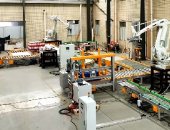 機(jī)器人碼垛在線纏繞包裝線