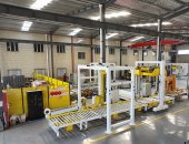 托盤(pán)捆扎搖臂纏繞包裝線